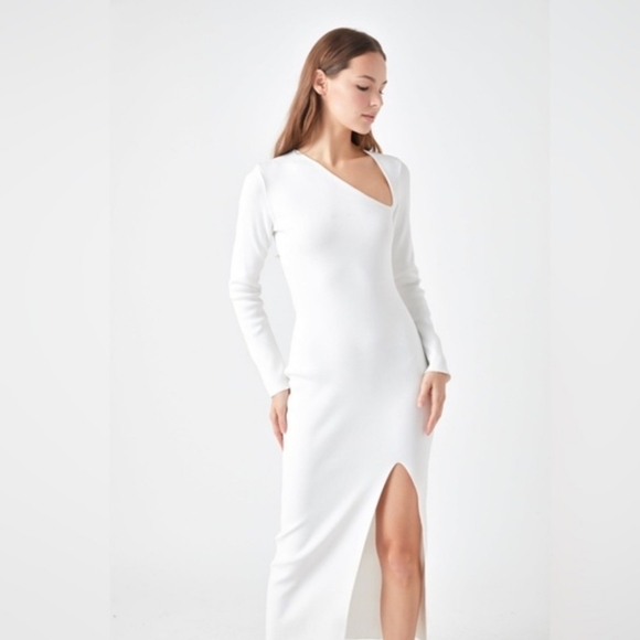 Endless Rose Cut Out Knitted Long Sleeve Maxi Dress - Picture 3 of 6